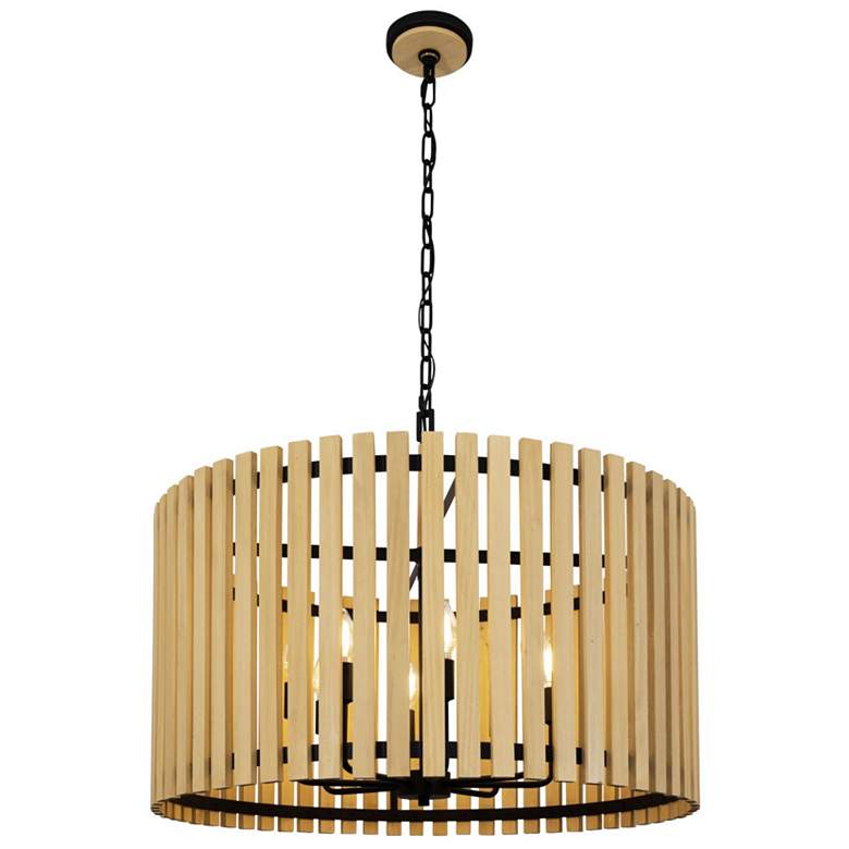 Image 4 Suratto 8-Lt Pendant - Matte Black/Honey Blonde more views