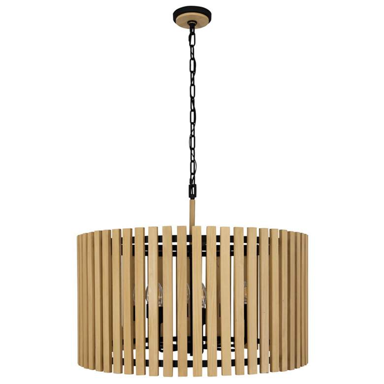 Image 5 Suratto 8-Lt Pendant - Matte Black/Honey Blonde more views