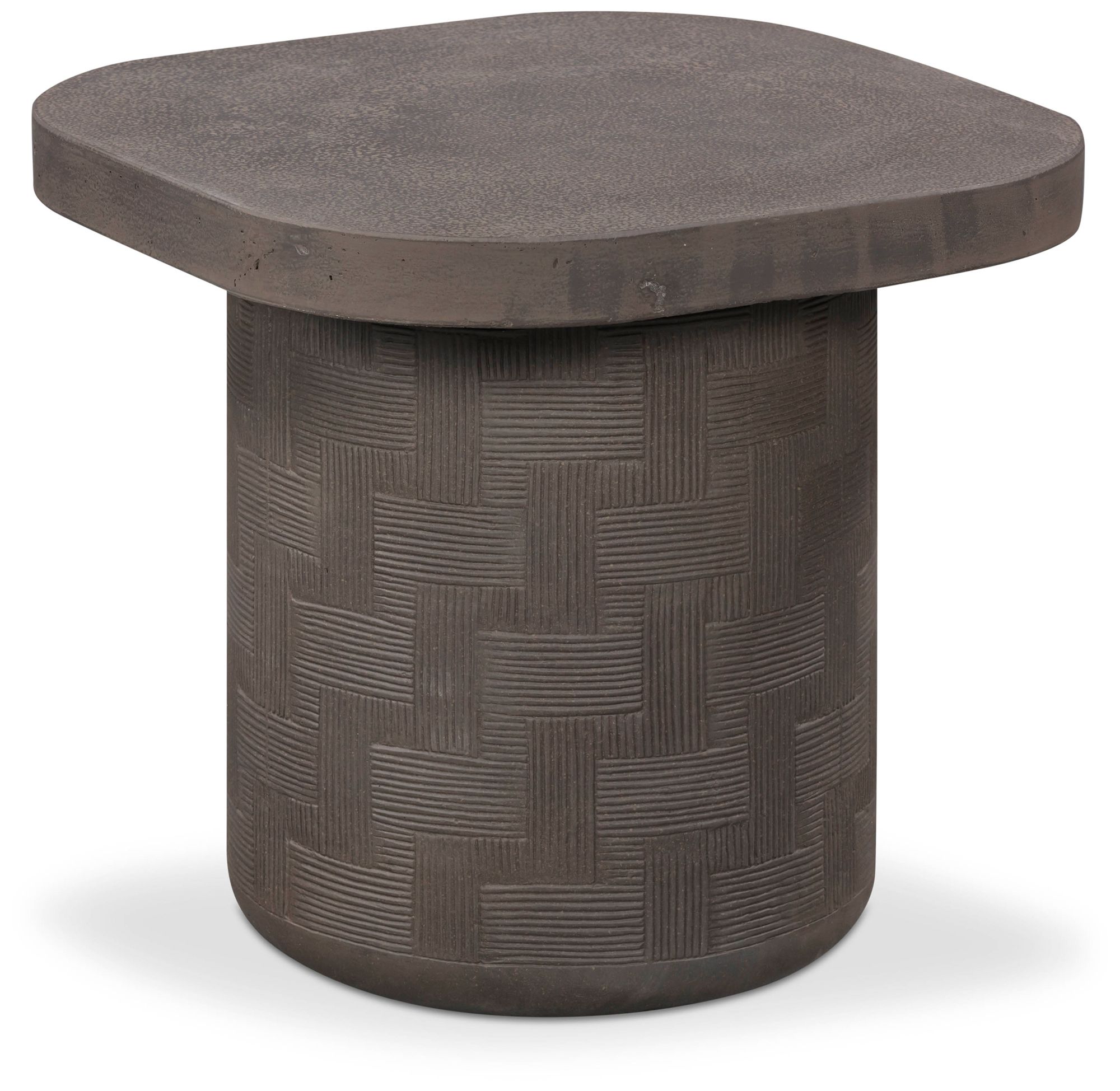 Image 2 Suraya Dark Umber Concrete Side Table more views