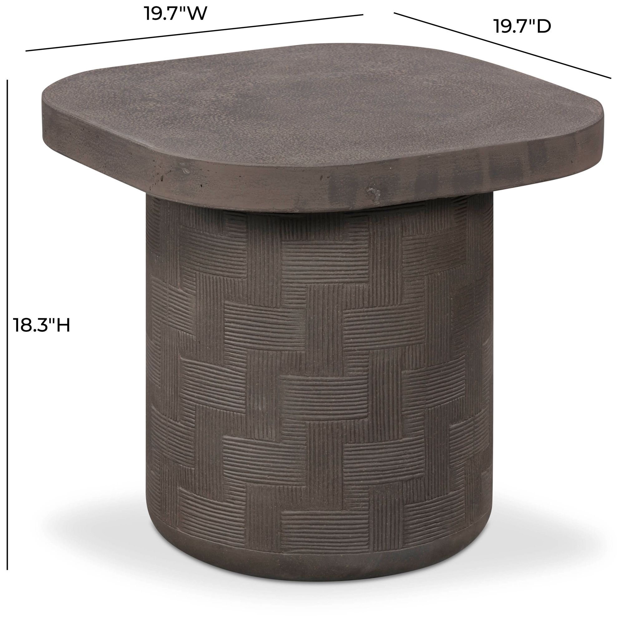Image 5 Suraya Dark Umber Concrete Side Table more views