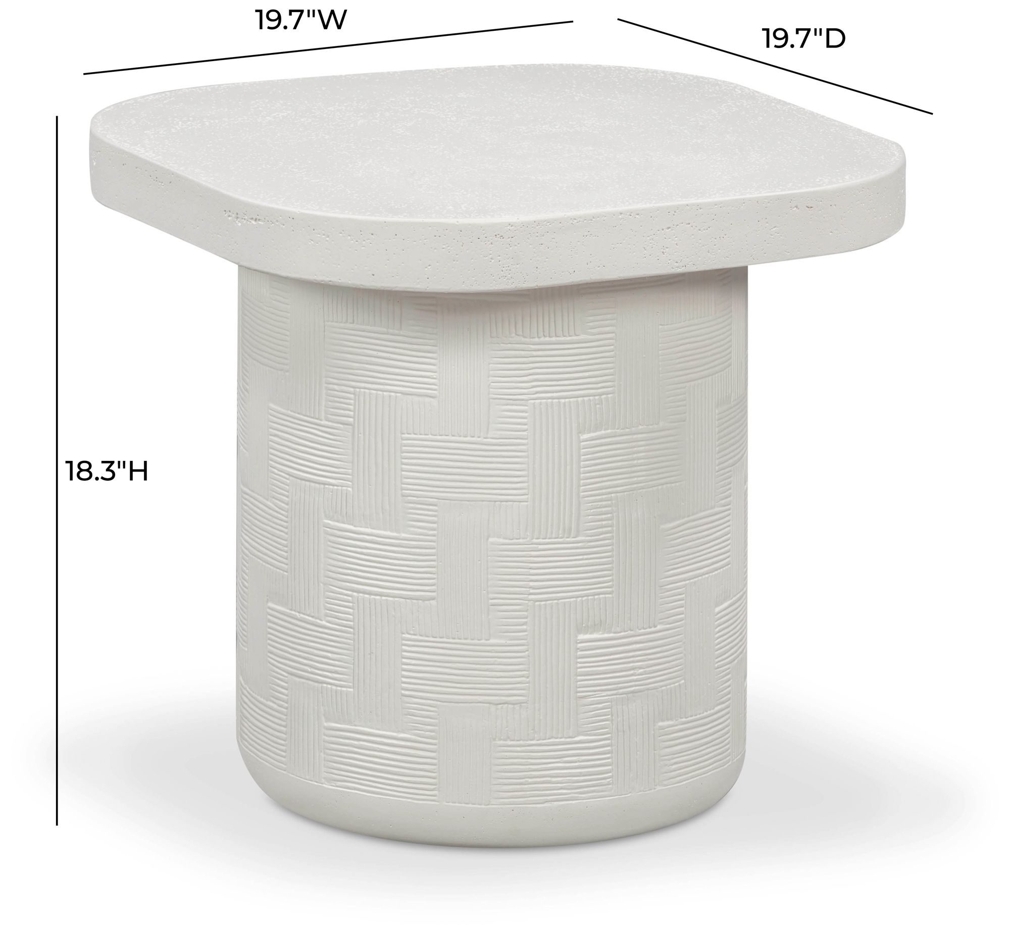 Image 5 Suraya Ivory Concrete Side Table more views