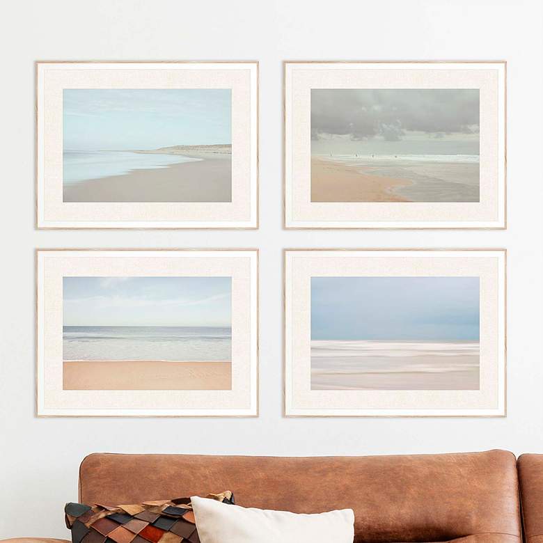 Image 1 Surf 24 inch Wide 4-Piece Rectangular Giclee Framed Wall Art Set