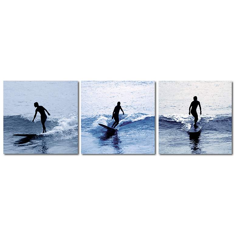 Image 1 Surf Silhouettes Print Triptych Wall Art