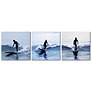 Surf Silhouettes Print Triptych Wall Art