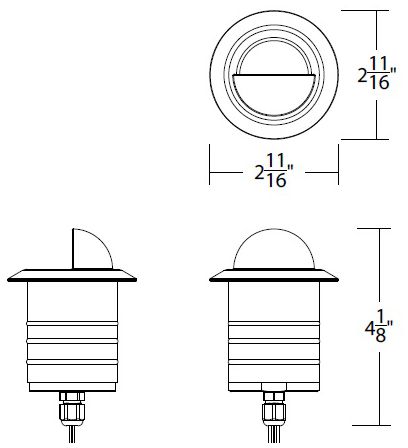 Image 2 Surface Mount 0.63"x2.88" Path Light 1-Light Bronze SS more views