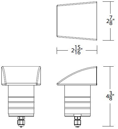 Image 2 Surface Mount 0.63"x2.88" Path Light 1-Light Stainless Steel more views