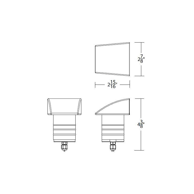 Image 2 Surface Mount 0.63"x2.88" Path Light 1-Light Stainless Steel more views