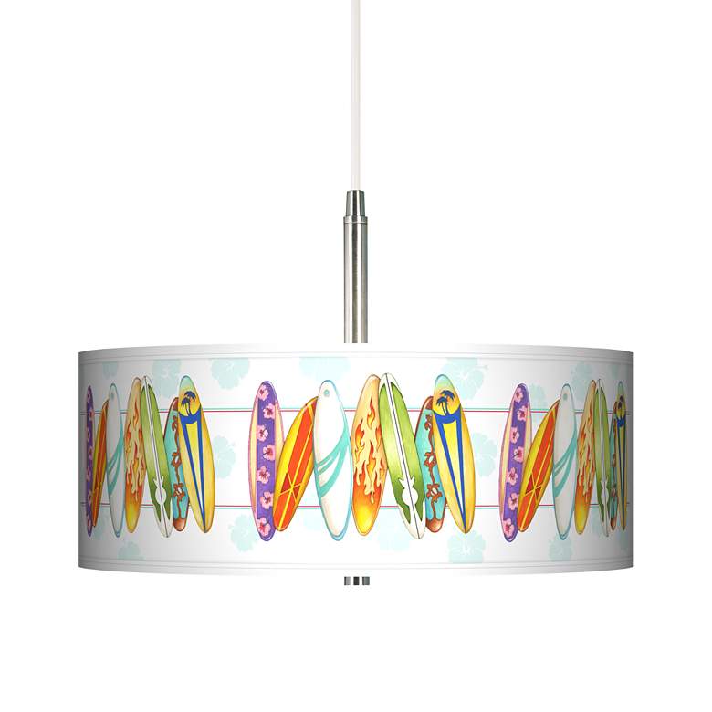 Image 1 Surfboard Time Giclee Pendant Chandelier