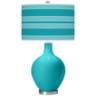 Surfer Blue Bold Stripe Ovo Table Lamp