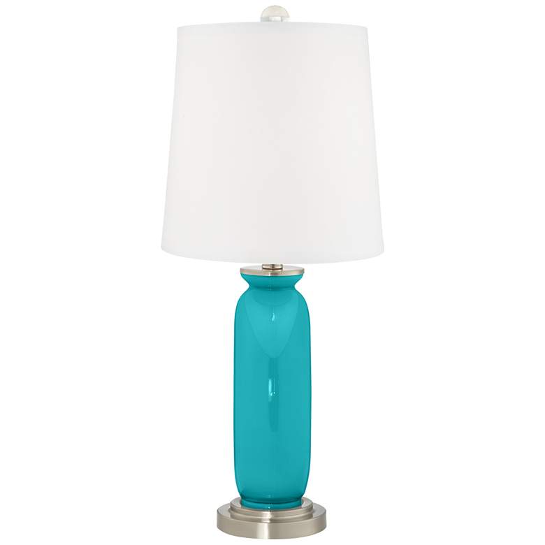 Image 4 Surfer Blue Carrie Modern Table Lamps Set of 2 with USB Dimmers more views