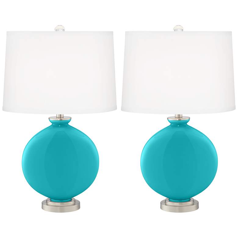 Image 2 Surfer Blue Carrie Table Lamp Set of 2