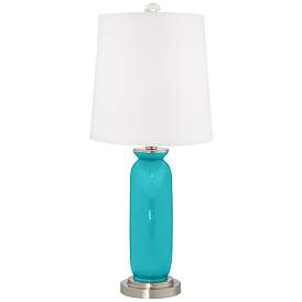 Image4 of Surfer Blue Carrie Table Lamp Set of 2 more views