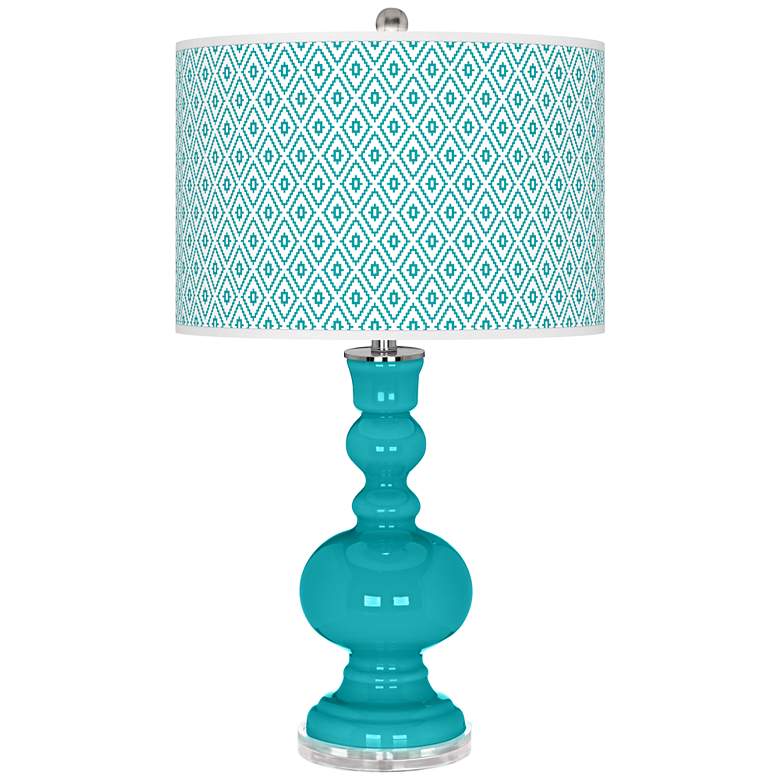 Image 1 Surfer Blue Diamonds Apothecary Table Lamp