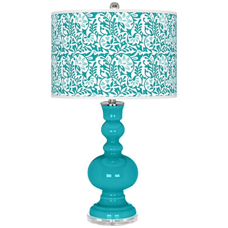 Image 1 Surfer Blue Gardenia Apothecary Table Lamp