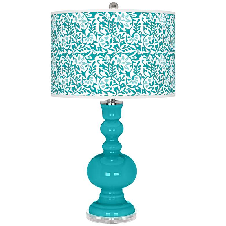 Image 1 Surfer Blue Gardenia Apothecary Table Lamp