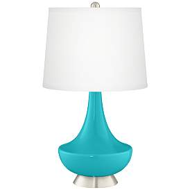 Image2 of Surfer Blue Gillan Glass Table Lamp