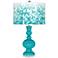 Surfer Blue Mosaic Giclee Apothecary Table Lamp
