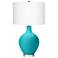 Surfer Blue Ovo Table Lamp With Dimmer