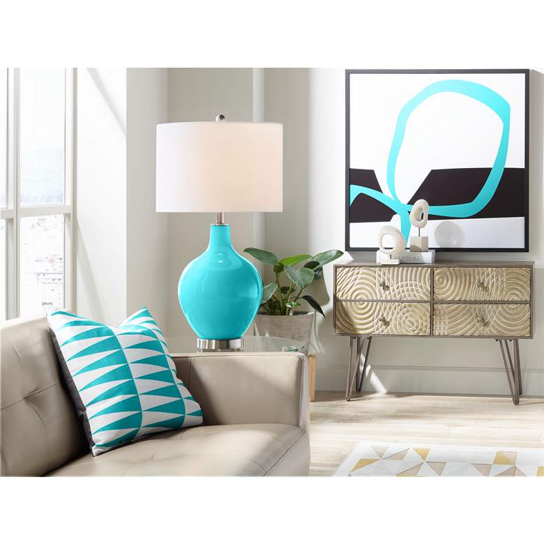 Image 3 Surfer Blue Ovo Table Lamp more views