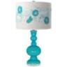 Surfer Blue Rose Bouquet Apothecary Table Lamp