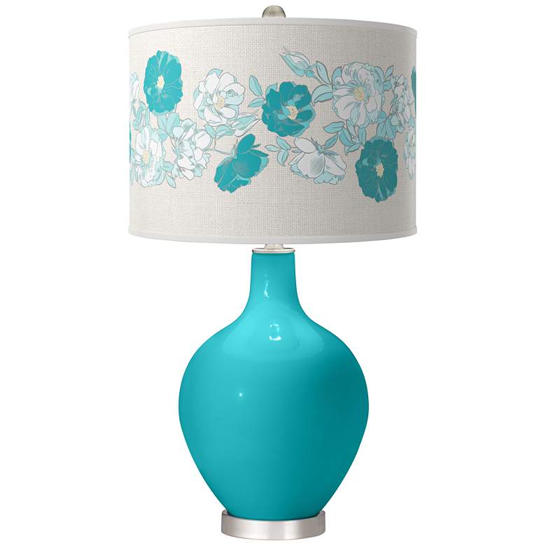 Image 1 Surfer Blue Rose Bouquet Ovo Table Lamp