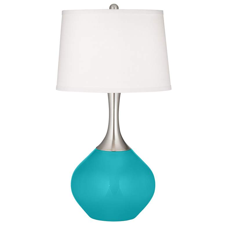 Image 2 Surfer Blue Spencer Table Lamp with Dimmer
