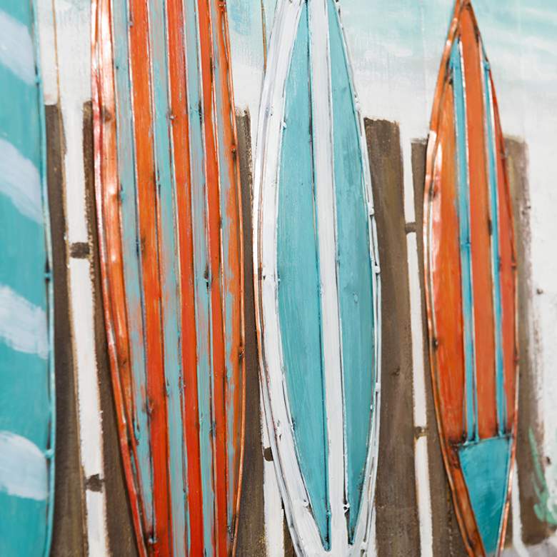 Image 5 Surfer's Paradise 48" Wide Mix-Media Rectangular Wall Art more views