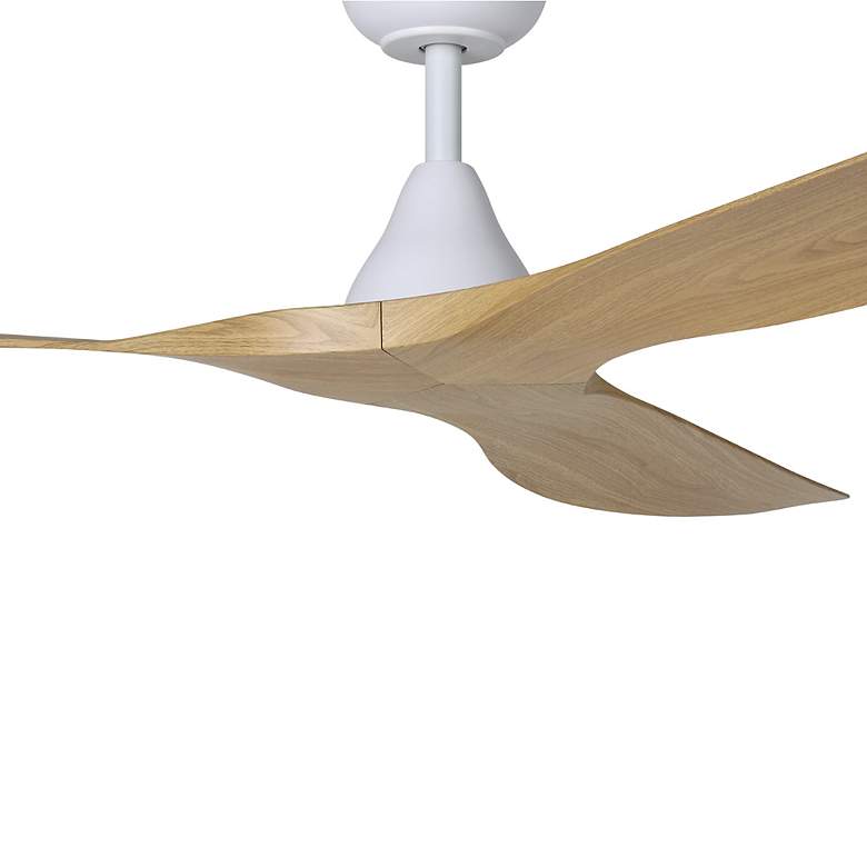 Image 2 Surfline 60" 3-Blade Fan w/ 5 Speed Remote Coastal Oak Blades/White Ac more views