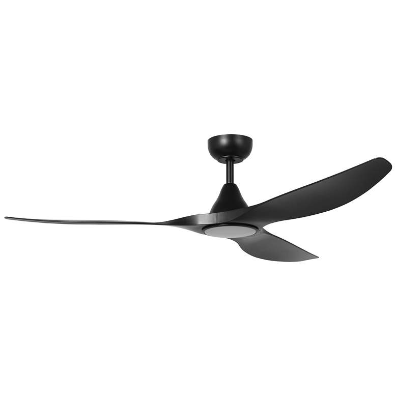Image 1 Surfline 60" 3-Blade Fan w/ Dimmable LED Light Kit & Remote Black