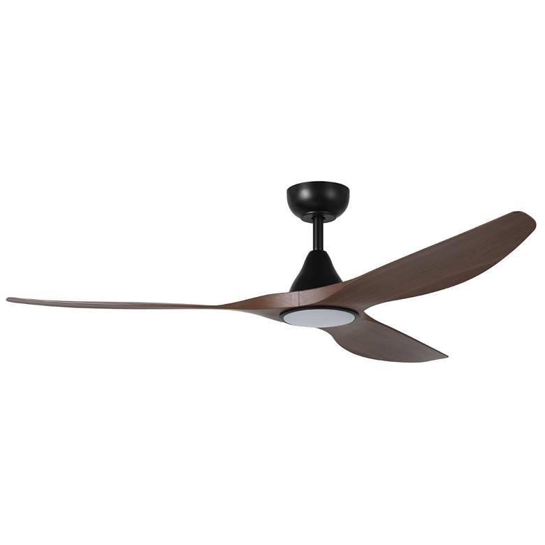 Image 1 Surfline 60" 3-Blade Fan w/ Dimmable LED Light Kit & Remote Walnut