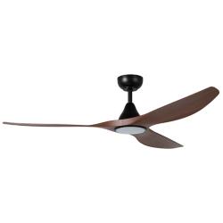 Surfline 60" 3-Blade Fan w/ Dimmable LED Light Kit & Remote Walnut