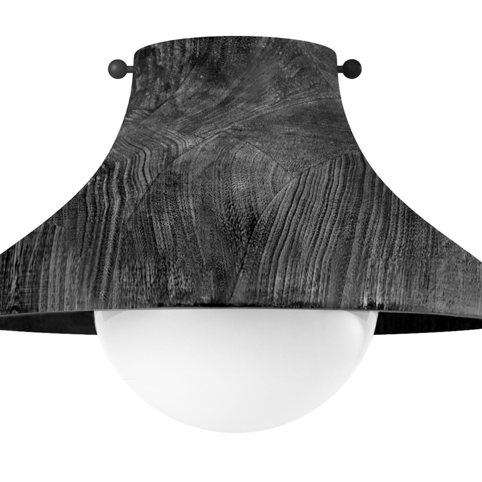 Image 4 Surfside Wood Flush Mount (Ebony) 9.25 Height more views