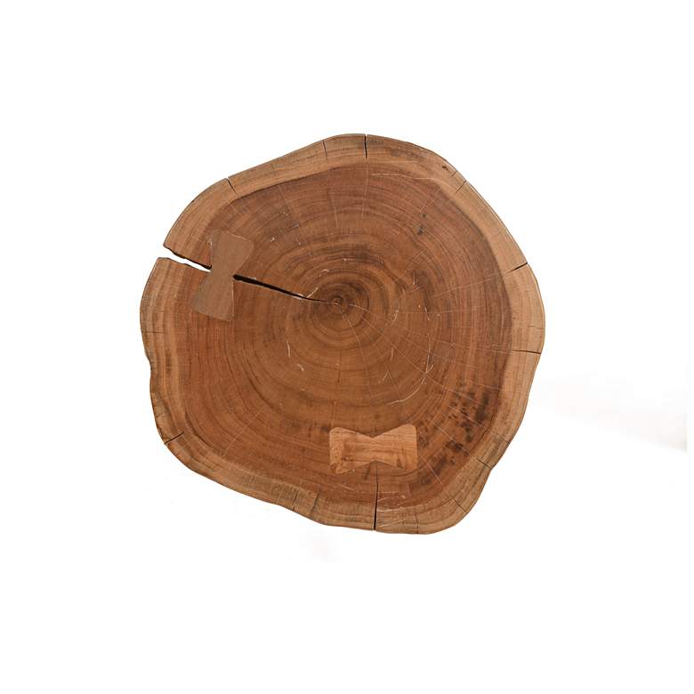 Image 3 Suri 22" Wide Natural Wood and Gold Accent Table more views