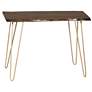 Suri 40" Wide Elm Wood and Gold Live Edge Console Table