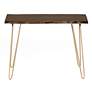 Suri 40" Wide Elm Wood and Gold Live Edge Console Table