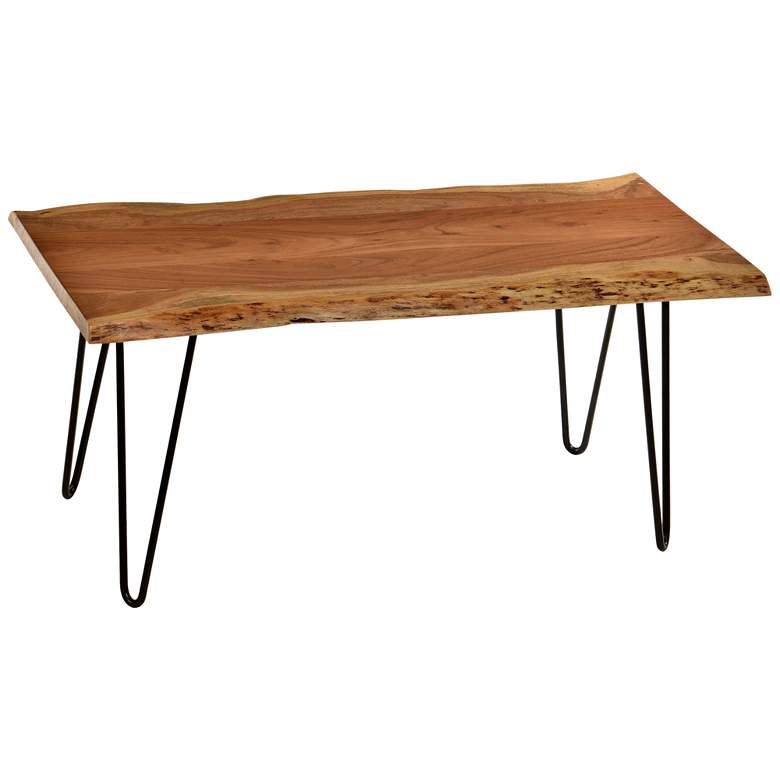 Image 2 Suri 40" Wide Natural Wood Rectangular Coffee Table