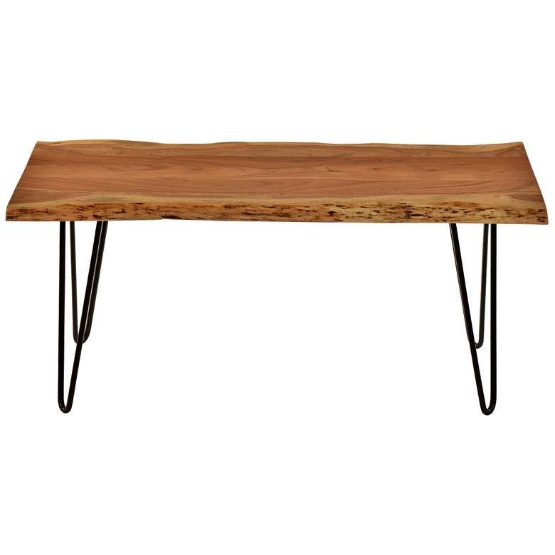 Image 3 Suri 40 inch Wide Natural Wood Rectangular Coffee Table more views