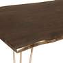 Suri 48" Wide Elm Wood Gold Metal Rectangular Dining Table