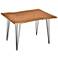 Suri 48" Wide Natural Wood and Black Metal Dining Table