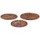 Suri Copper Metal Wall Art Charger Plates - Set of 3