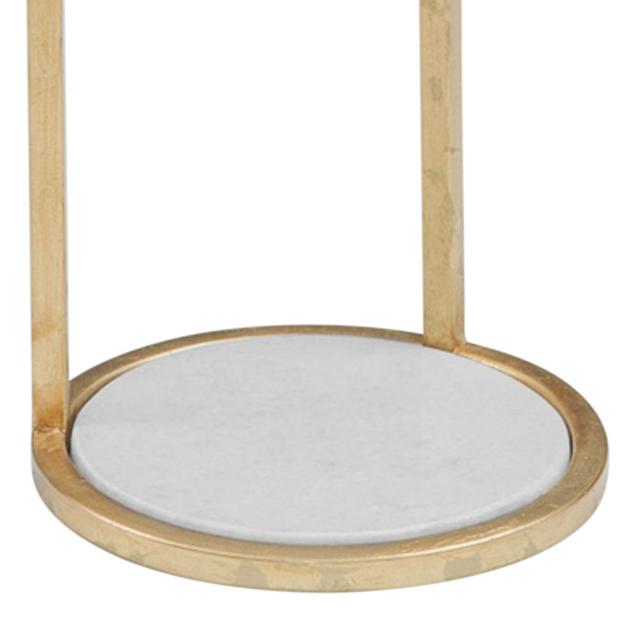 Image 3 Surrey 10" Wide Gold Leaf and White Marble Scatter Table more views