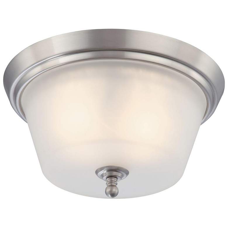 Image 1 Surrey; 2 Light; Flush Dome Fixture with Frosted Glass