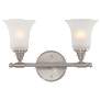 Surrey; 2 Light; Vanity Fixture with Frosted Glass