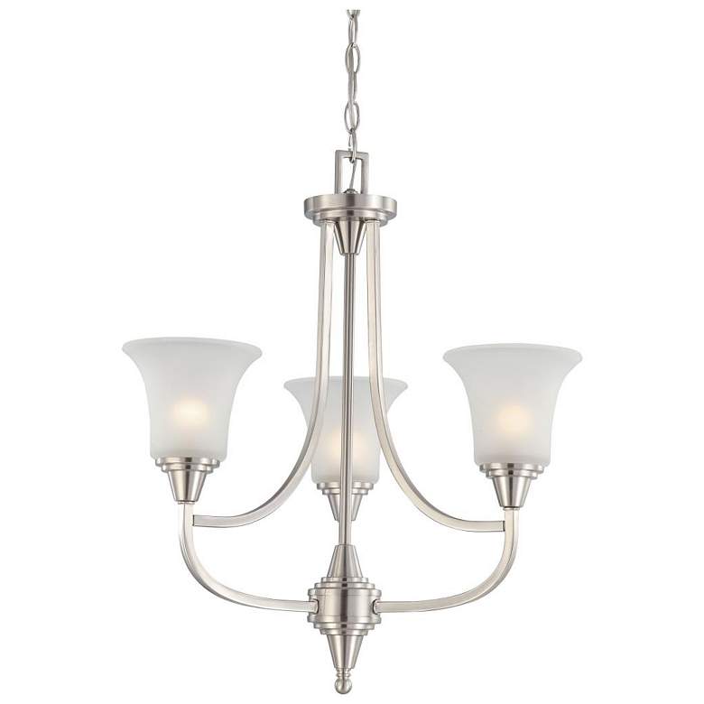 Image 1 Surrey; 3 Light; Chandelier with Frosted Glass
