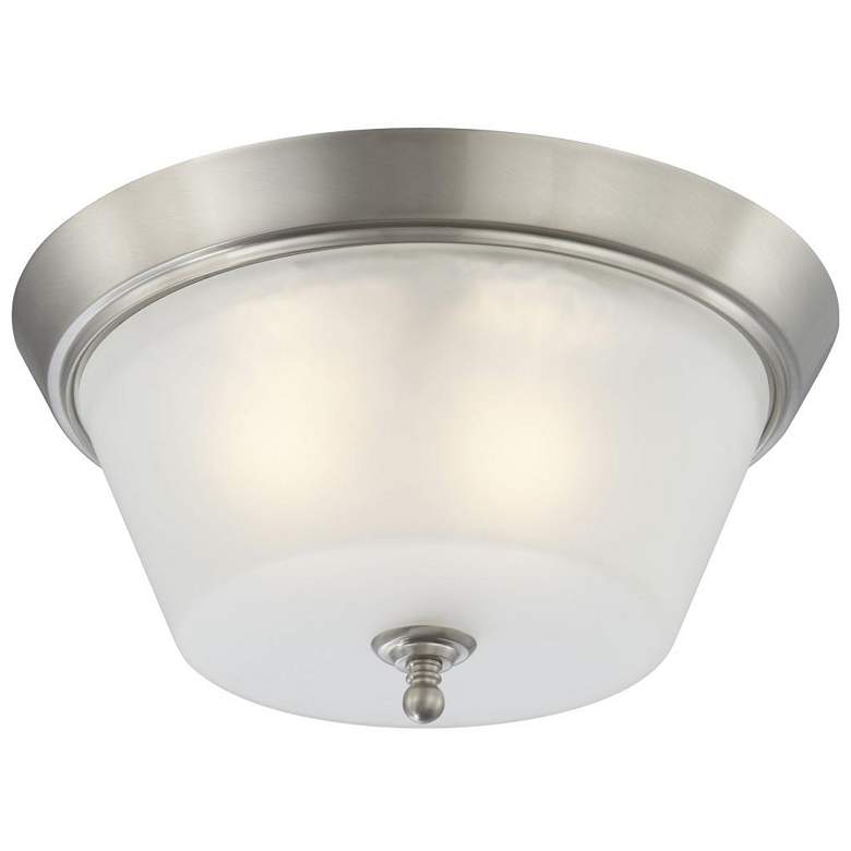 Image 1 Surrey; 3 Light; Flush Dome Fixture with Frosted Glass