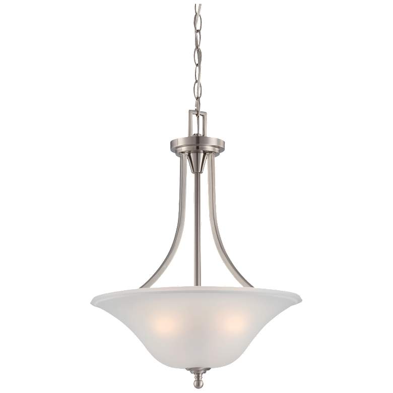 Image 1 Surrey; 3 Light; Pendant Fixture with Frosted Glass
