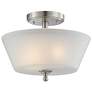 Surrey; 3 Light; Semi-Flush Fixture with Frosted Glass