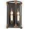 Surrey Collection 13 3/4" High Distressed Black Wall Sconce