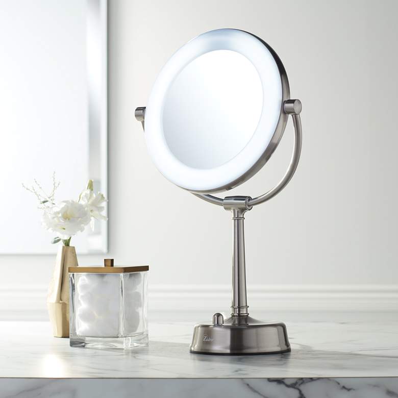 Image 1 Surround Light&#8482; Satin Nickel Sunlight Makeup Mirror
