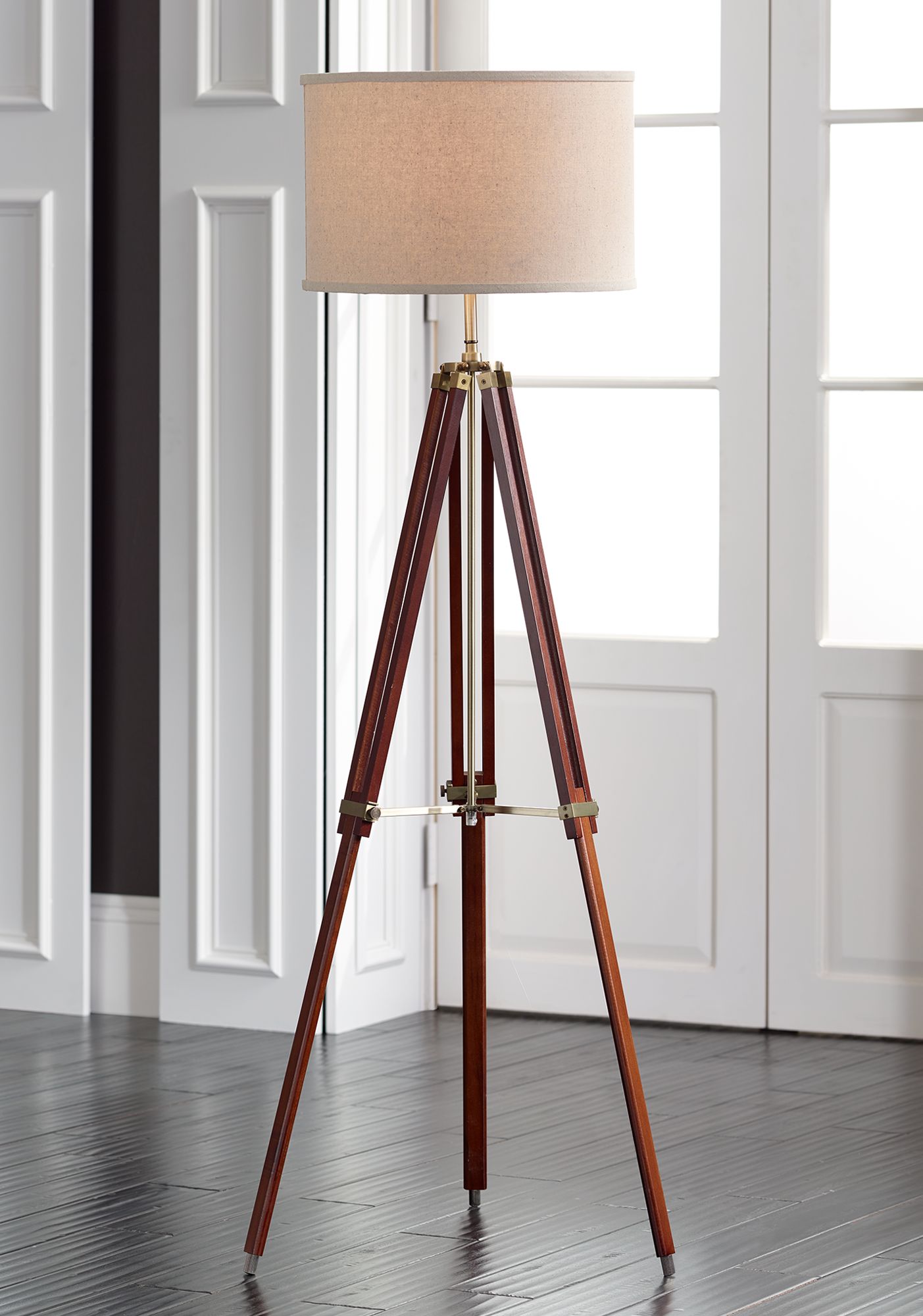 tripod table lamp wood